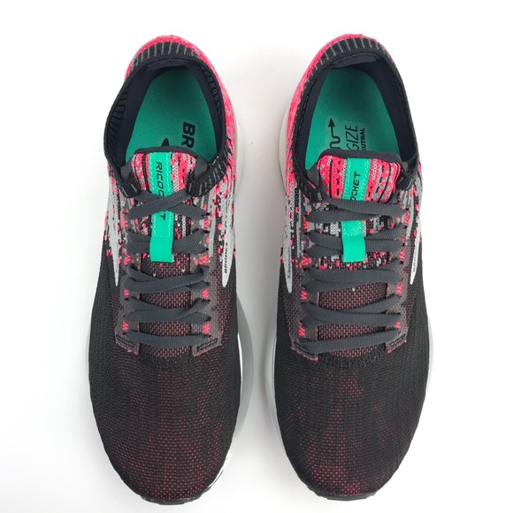 Brooks Women's Ricochet Pink Black Running Shoes - Picture 8 of 8